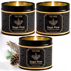 Sage & Pine Candle Strong Scented Soy Candel 3 inches x 2.8 inches,