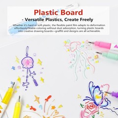 12 Colors Acrylic Paint Gel Pens Set – 1.0mm Floating Ball Tip High Gloss Marker