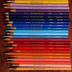 Set of 59 Venus Spectracolor ALL DIF COLORS Colored Pencils Lot Vintage RARE Art