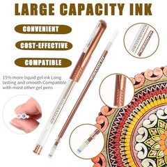 90 Pack Tone Gel Pens, 30 Tone Gel Pens with 60 Refills,40% More Ink Skin