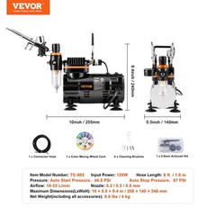 VEVOR Airbrush Kit, Professional Big-Professional, Black-airbrush Set