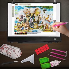 WELZK Diamond Painting Light Board A3, with Large Metal Stand, L:18.5 × W:1