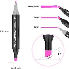 Premium Alcohol Art Markers Set: 80 Colors with Travel Case & Color-Coded Caps