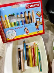 Multi-talented STABILO woody 3-in-1 Colour Pencil+Water Color+Wax Crayon Jumbo