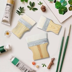 4 Pcs Flat Paddle Paint Brush Set, Wide Paint Brushes Large Artist Brushes – …