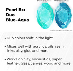Pearl Ex Pigment Powder 0.5 Oz Duo Aqua/Blue – Loose Mica Powder for Epoxy Resin