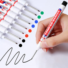 Deep Hole Marker Pen Waterproof Woodworking Tile Metal Long Head Oil Markers Pen