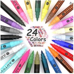 ARSYIFY Acrylic Paint Pens-Set of 24 Premium Markers Extra Fine Tip 0.7mm