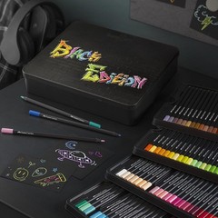 Faber-Castell Black Edition Colored Pencils, Classic 1 Count Pack of 100