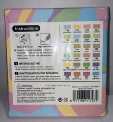 Guangna 24 Acrylic Paint Markers Macaron Color Brush Tip Art Pens GN.820M New
