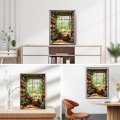 Books Diamond Art Kits for Adults- Bookshelves 5D Diamond Painting Kits for Adul