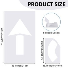 Feifeiya 2 Pcs Parking Lot Arrow Stencil 60 X 36 Pavement Stencils Set Foldable