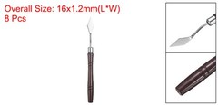 8pcs Painting Palette Knife 6.3″ Pointed Stainless Steel Blade, Red