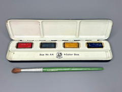 Vintage Pelikan Watercolor Paint Box 4 Colors Favor, Ruhl & Co Made in Germany