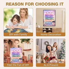 Pink Book Diamond Painting Kit 12x16in 5D Full Round Drill Wall Art Decor