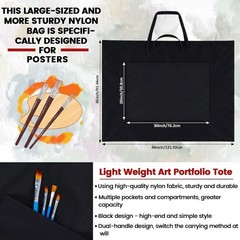 48 x 36” Extra Large Artist Portfolio Case with Shoulder, Waterproof Leather…