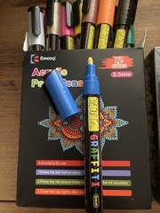 EMOOQI 12 Acrylic Paint Pens 2-3mm