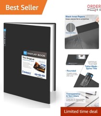 Art Portfolio Large 11×17 Folder with 30 Pockets & Black Inner Sheets