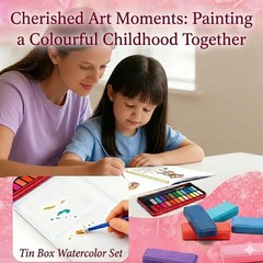 Watercolor Workbook for Beginners – 24 Colors Paint Set & Coloring Animals