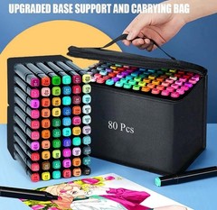 80 Colors Art Drawing Markers Set for Kids Adults Dual Tip Alcohol Markers Gifts