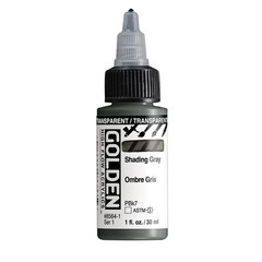 GOLDEN High Flow Acrylics, Transparent Shading Gray, 1 fl. oz. Bottle, Profes…