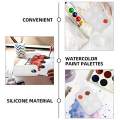 EXCEART 3pcs Paint Tray Palettes Rectangular Oil 9.50X6.50X1.10CM, As Shown