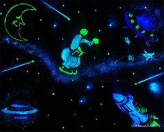 Glow in the Dark BLUE Pigment Powder 1oz, Daytime Invisible, Resin Coating, Art