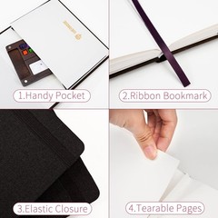 Vienrose Watercolor Sketchbook, 5.5″x5.5″ Watercolor Journal with 24 Sheets 1…