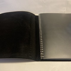 PRAT PARIS Black Portfolio Made in France with 20 8 1/2×11 Pages