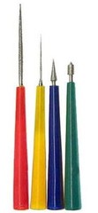 4Pc Diamond Bead Reamer Set,Includes Cone,Cylinder With Cone Head,Tapered & Poi