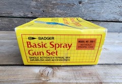 Vintage Badger Basic Spray Gun Set Air-Brush Model No. 250-1 NOS Sealed