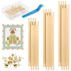 3 Sets Needlepoint Stretcher Bars for Needlework with 40 Tacks, 3 20/30/40cm*4