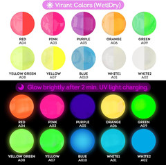 ABEIER Glow in the Dark Acrylic Paint – 10 Bright Colors (60Ml/2Oz) Long Lasting