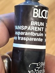 BLOCKX Transparent Brown Brun Oil Color 35ml New Old Stock Vintage 23.825