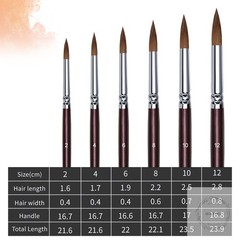 Kolinsky Watercolor Brush Set Pure Kolinsky Sable Hair Pointed Round Art Paint