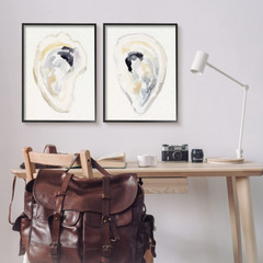 Stupell Industries: Abstract Watercolor Oyster Clam Shell Wall Art, (24×30)