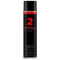 Molotow CoversAll 2 600ml Bitumen Black High Output Spray Paint Matte New
