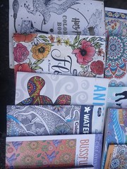 12 Adult Coloring Books And 60 Pack Of Gel Pens