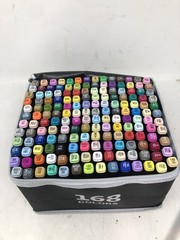 168 Colors Marker Set Dual Tip Art Markers with Carrying Case