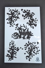 2PACK Mylar Camouflage Stencils DIY Rifle Gun Airbrush Paint Mask Swarm Camo