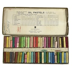 Vintage Greenland Studios 60 Oil Pastels Set Used Miami FL Art Supplies