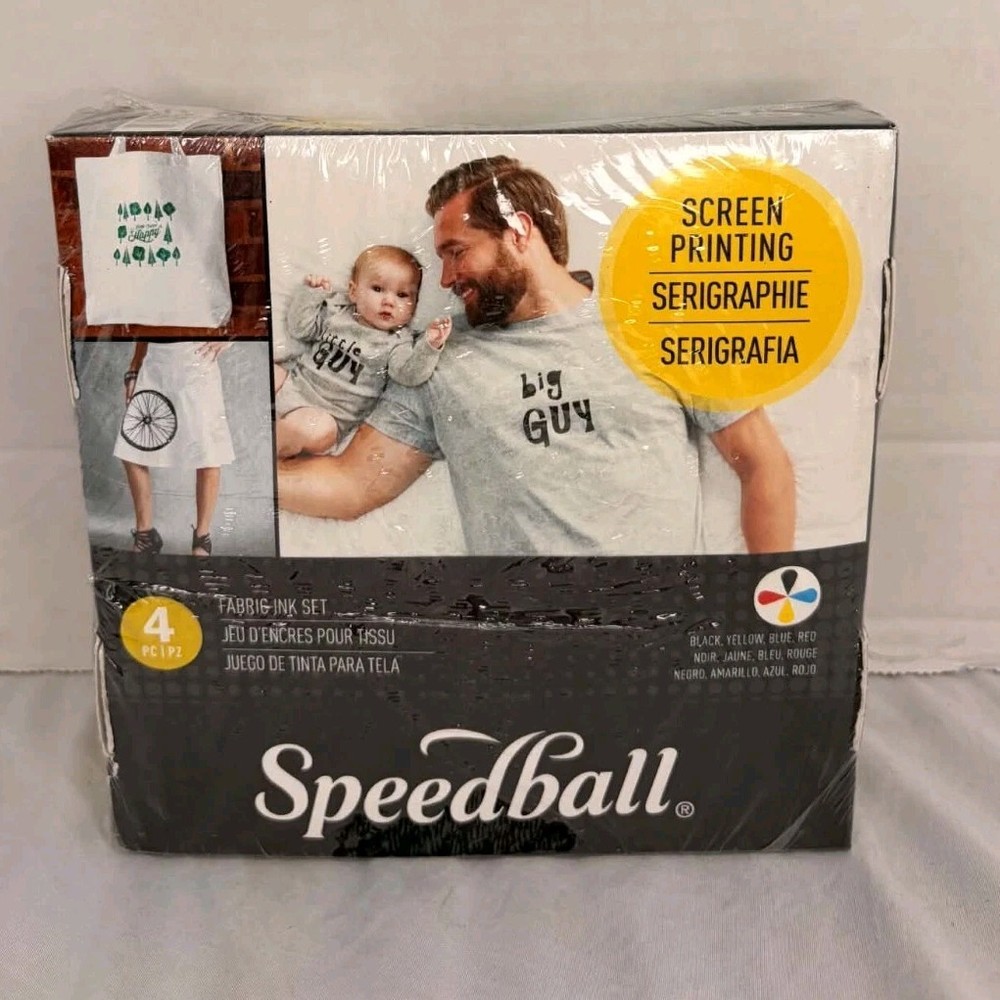 Speedball Fabric Screen Printing Ink, 4 Ounces Jars, Set of 4 Colors 45025