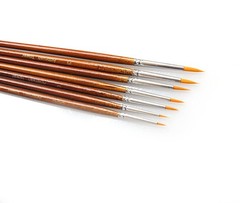 Fine Detail Paint Brush Set 7 Pieces Miniature Brushes For Watercolor Acrylic Pa