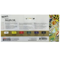 Acrylic Ink Premium 6pc x 20ml (0.7 US fl.oz), Acrylic Inks for Artists, Esse…