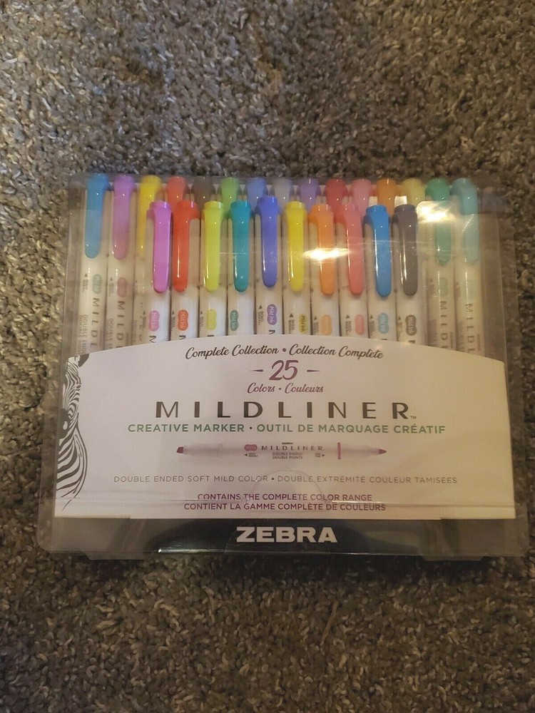Zebra Mildliner Double Ended Markers, 25-pk Complete Collection
