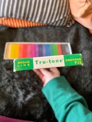 Set of 16 TRU TONE Crayons Made in the USA Semi Pressed
