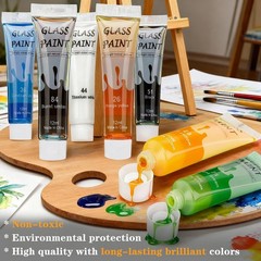 Professional Acrylic Glass Paint Stained Transparent Glass Window Paint Set G…