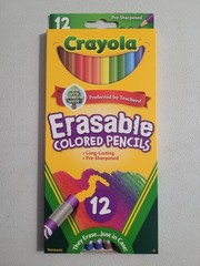 Crayola Erasable Colored Pencils 12 Pc pre-sharpened #68-4412