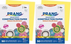 Prang (Formerly SunWorks) Construction Paper, 50 Count (Pack of 2), Yellow