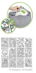 Adult and Teen Coloring Book 6.25″ x 9″ Bird Sanctuary and Flowers Themed Pad